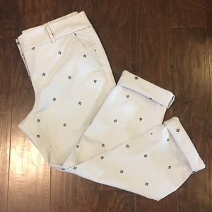 LOFT Marisa Fit Khakis with embroidered accents