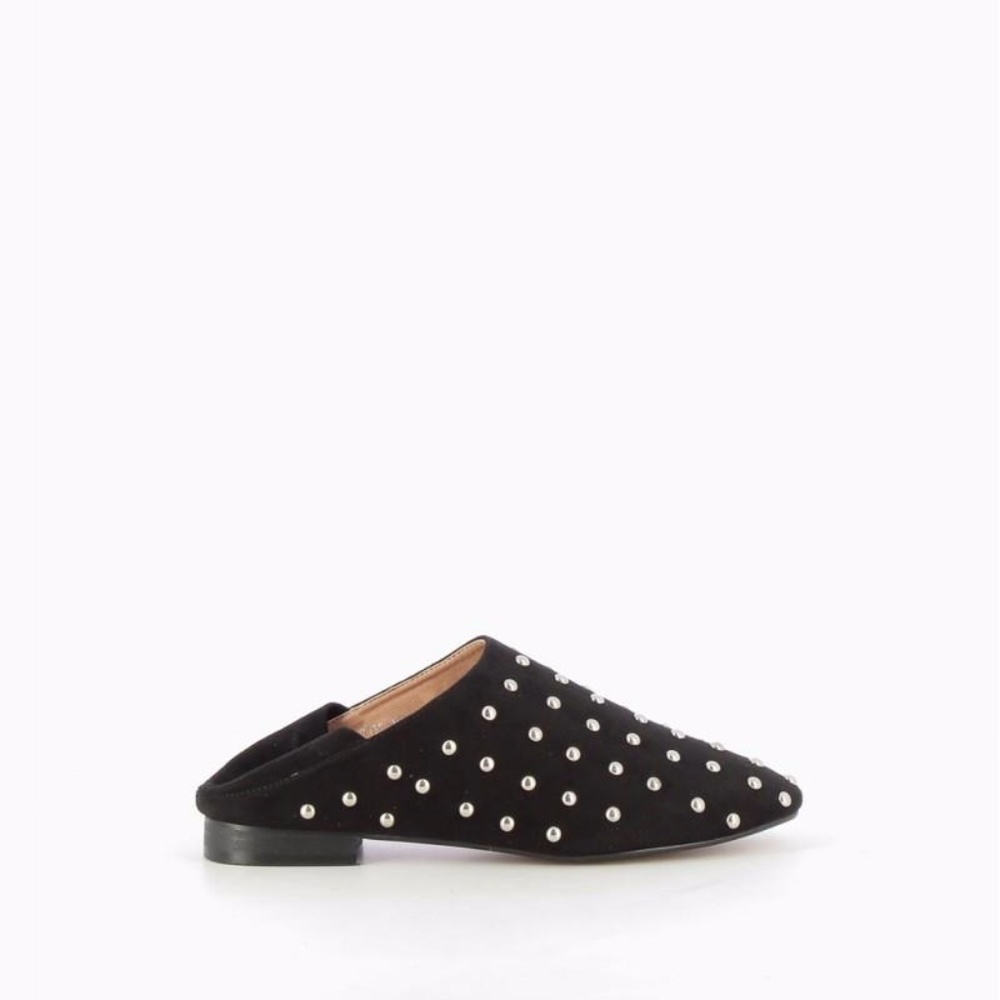 CALAIS STUDDED LOAFERS - BLACK