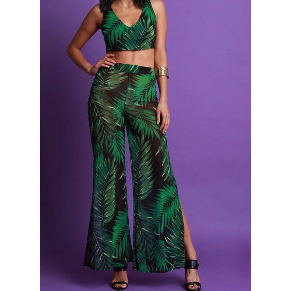 Palm Pant and Top suit set
