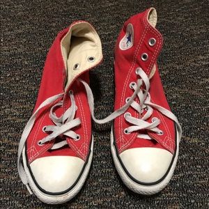 Red High top Converse