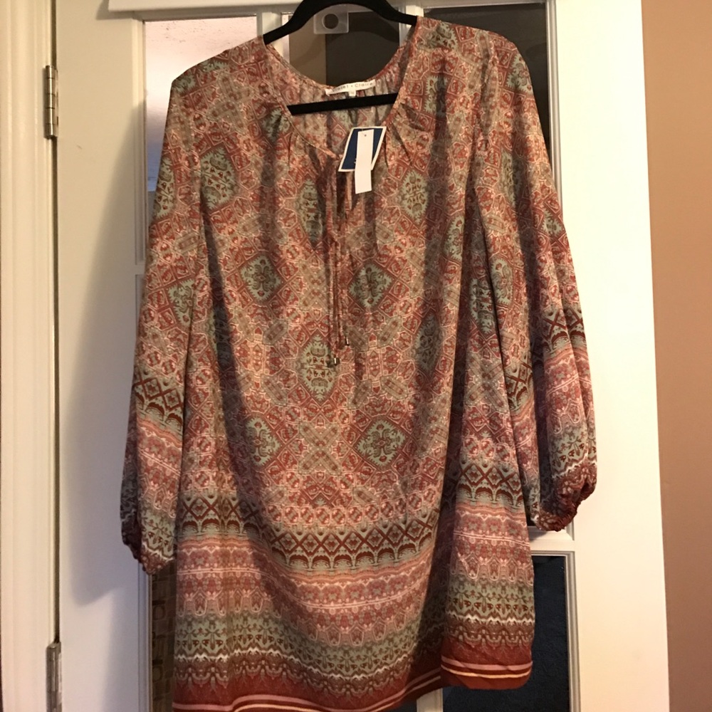 Pheasant top 3/4 length sleeves.  NWT