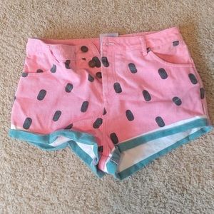 Nasty Gal x Lazy Oaf Watermelon Shorts