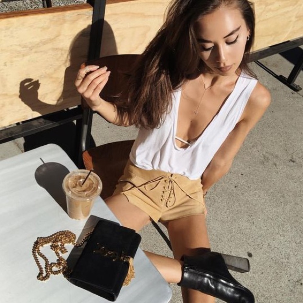 Are you am I Cuyler Suede Shorts