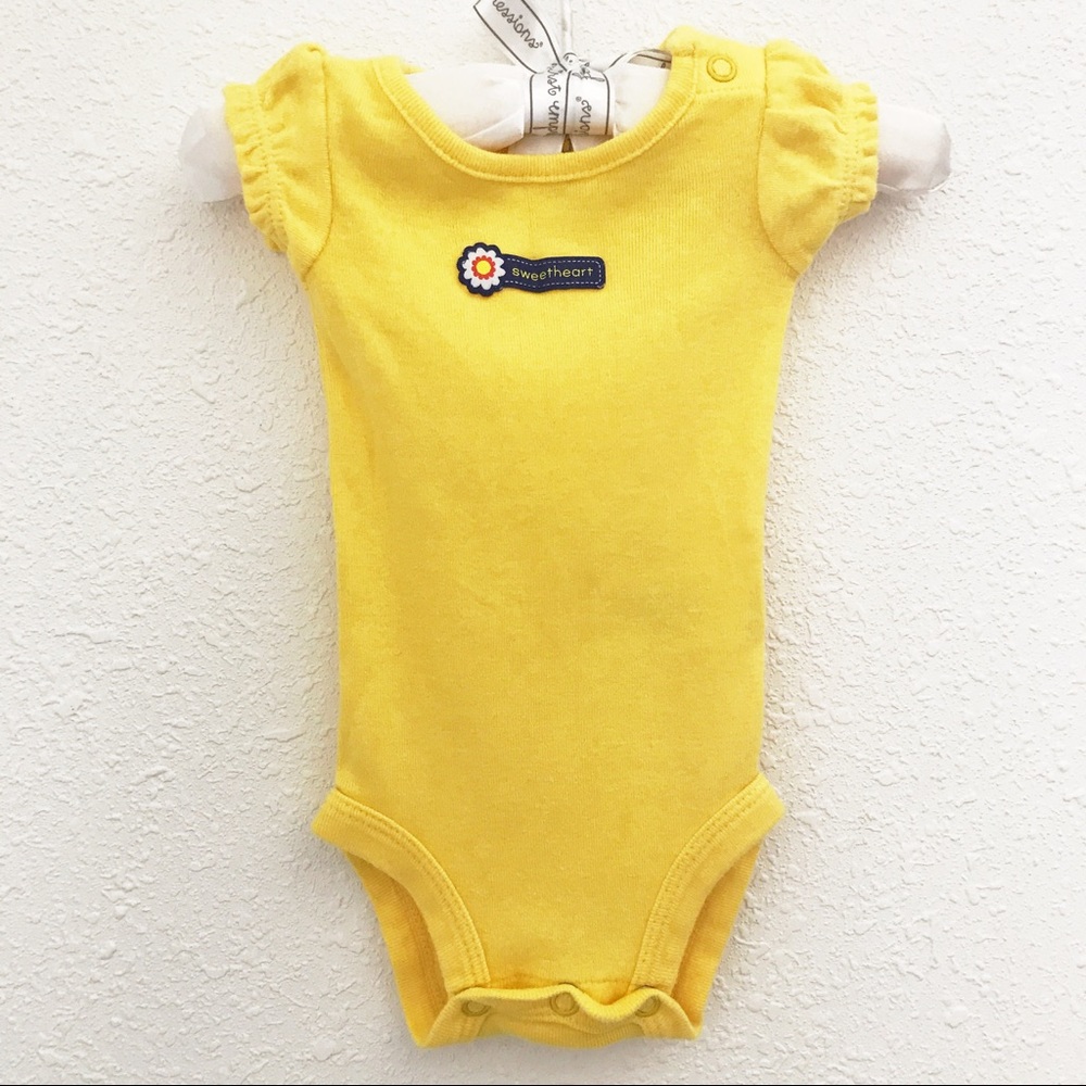 Carter's NB Baby girl cute yellow dress - Picture 4 of 5