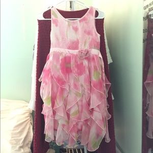 Pink Flower Style Kids Dress
