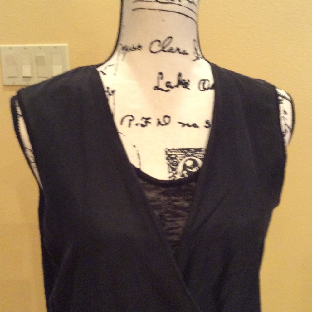 COLDWATER CREEK FAUX WRAP SHELL