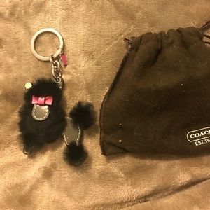 Coach poodle key chain