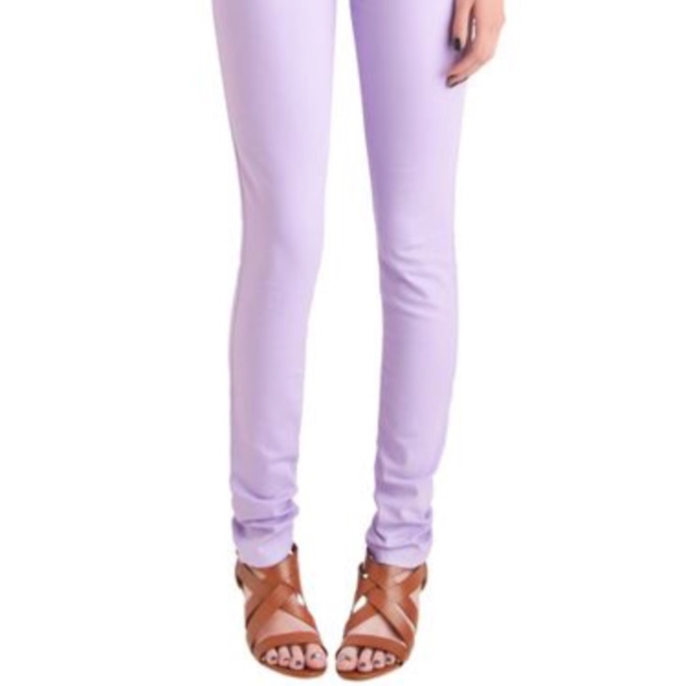 Light purple skinny jeans!