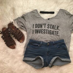 Grey graphic tee