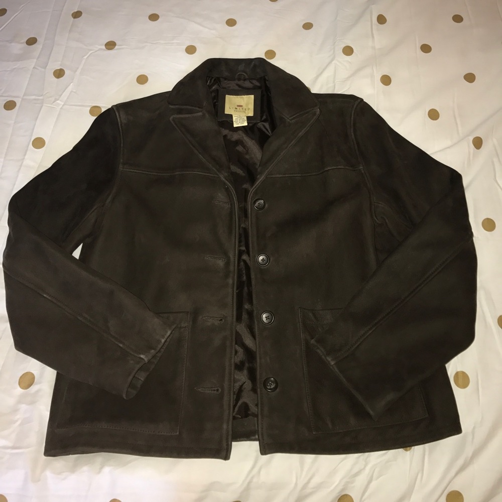 Brown leather jacket