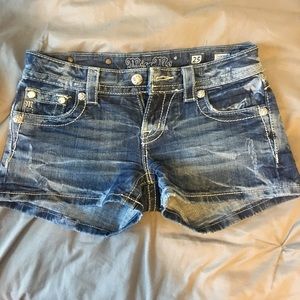 Miss Me Blue Jean Shorts