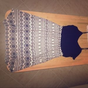 Black and White bohemian sun dress