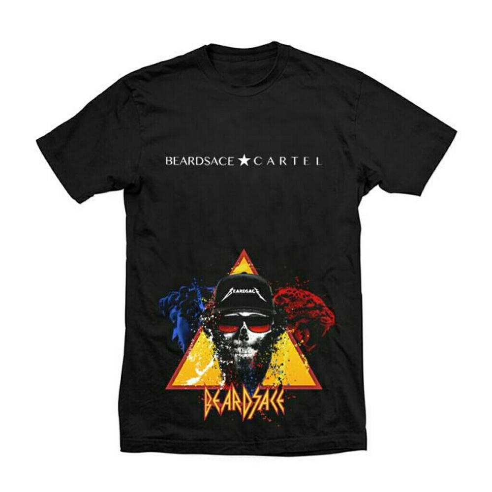 Beardsace Rock Triangle Beard T Shirt