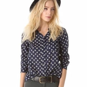 Madewell Elephant Print Button Up Shirt