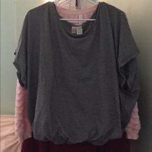 Black and White striped blouse