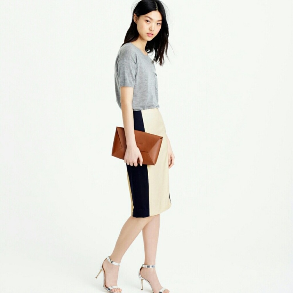 J. Crew Colorblock Pencil Skirt