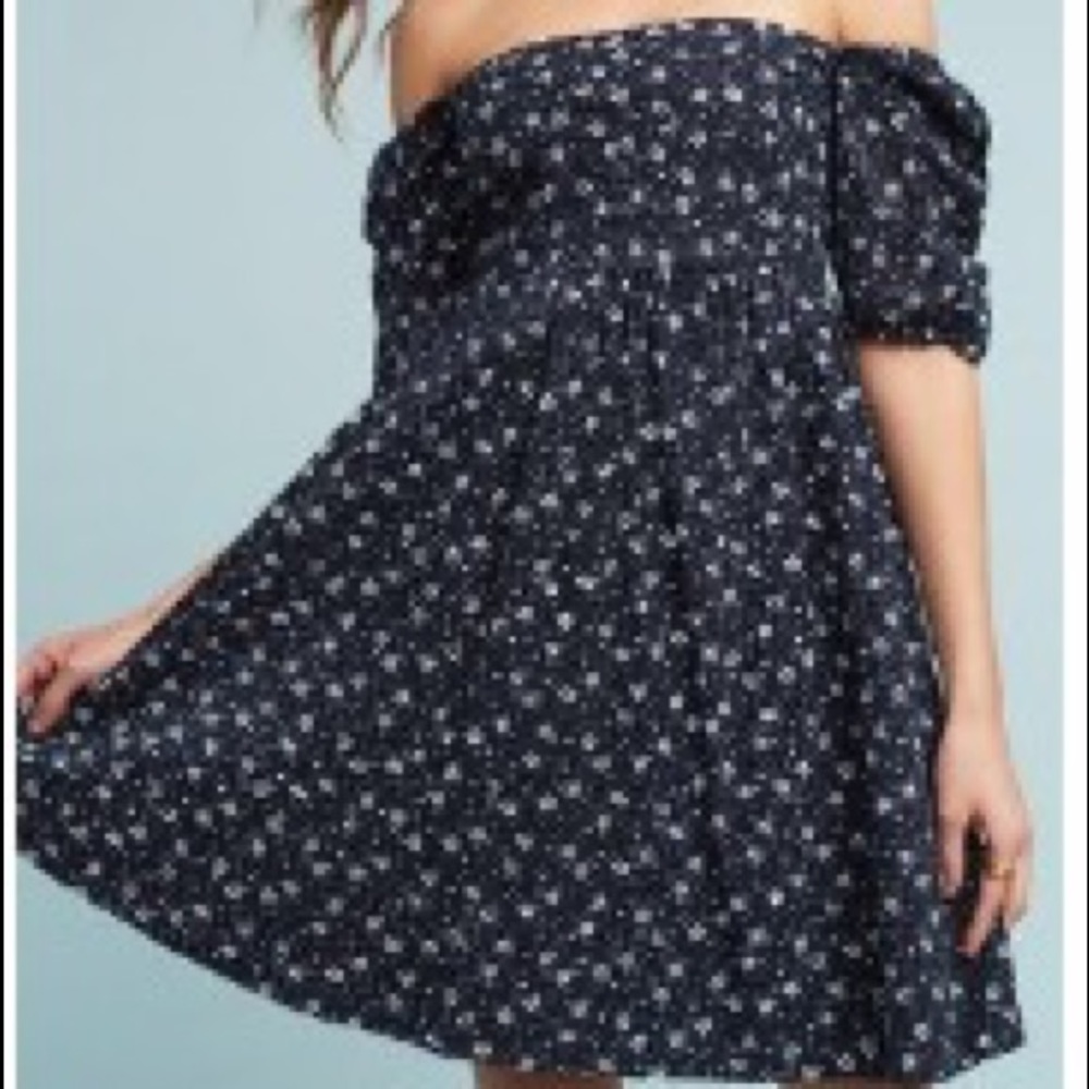 Anthropologie Lillianne floral dress 💙🌸