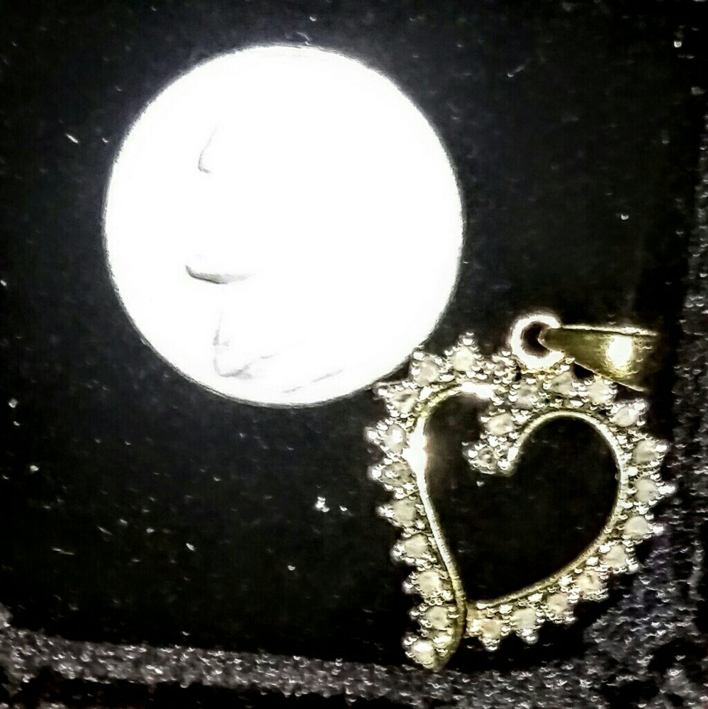 .48CT  Real Diamond Heart Pendant