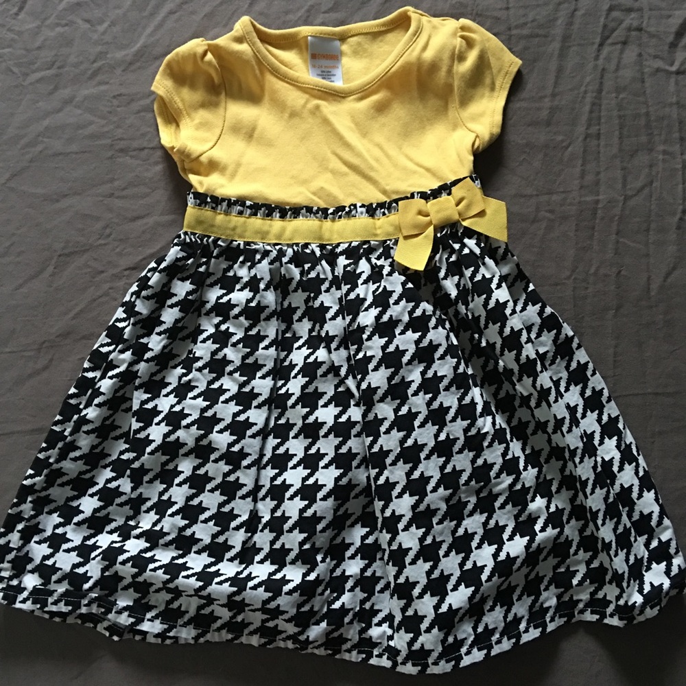 Gymboree Dress yellow and houndstooth