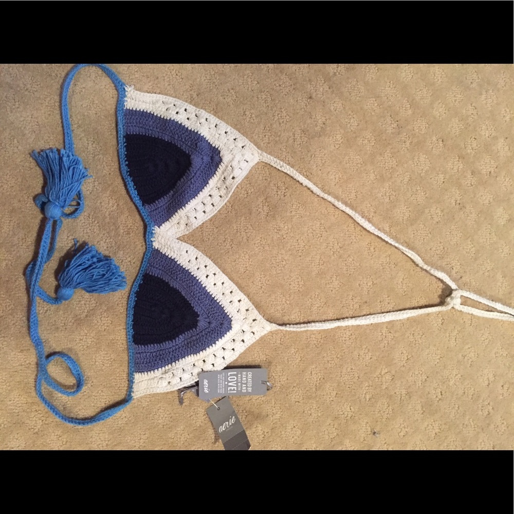 AERIE Crochet baiting suit top