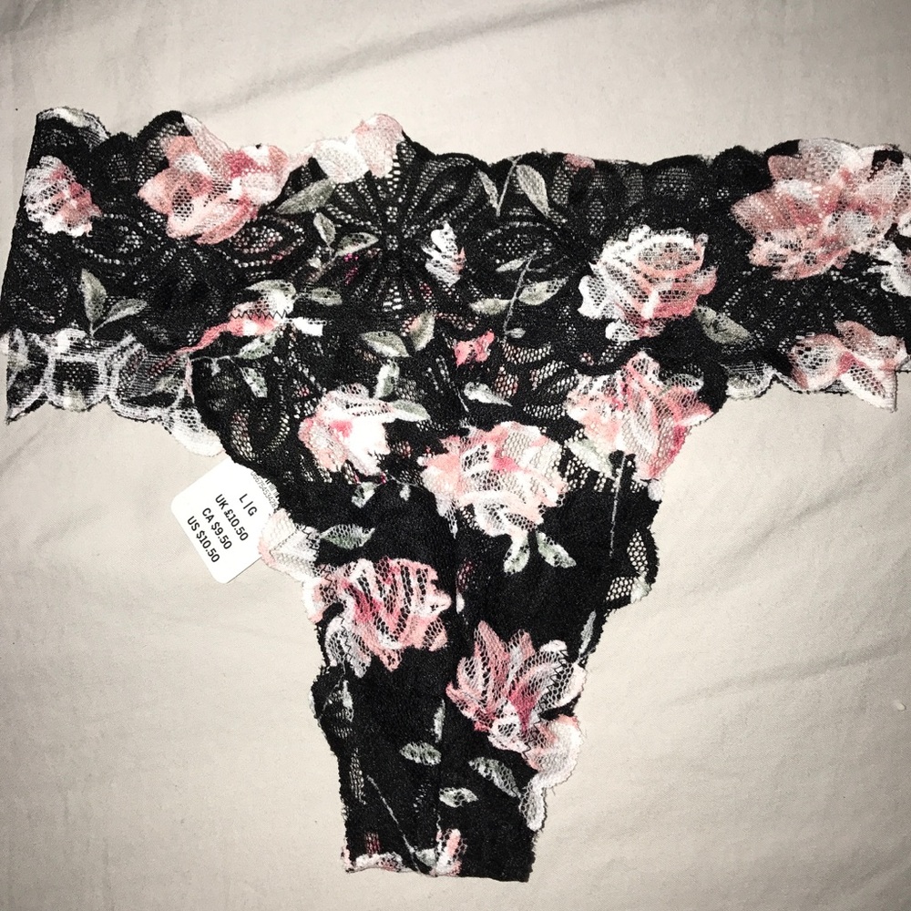 PINK lace thong