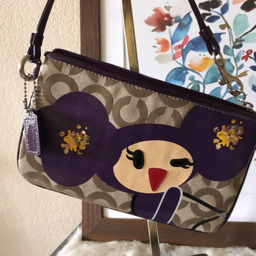 COACH POPPY CHAN VIOLETTE LARGE WRISTLET Ltd Ed - Picture 1 of 6