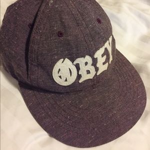 Burgundy Obey Hat