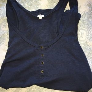 J crew navy racerback cotton tank
