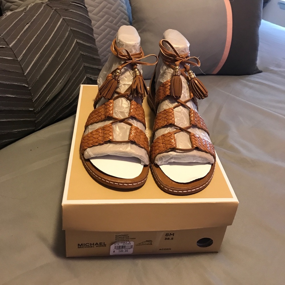 Michael Kors Monterey Gladiator Leather Sandals