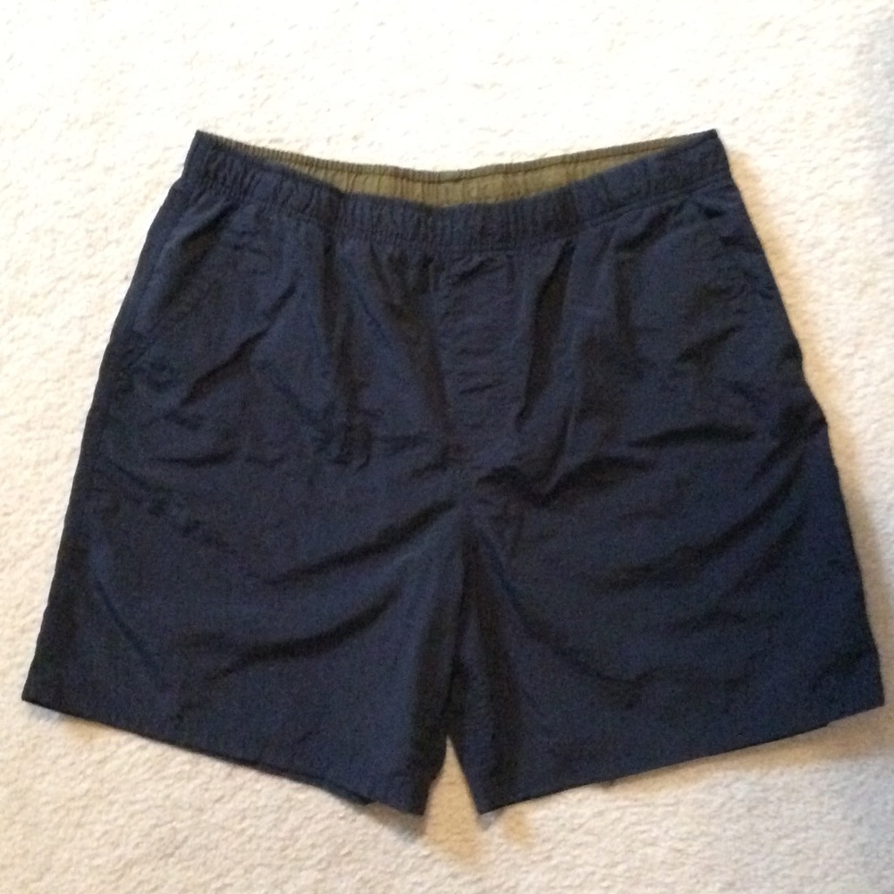 Navy blue men's swim trunks