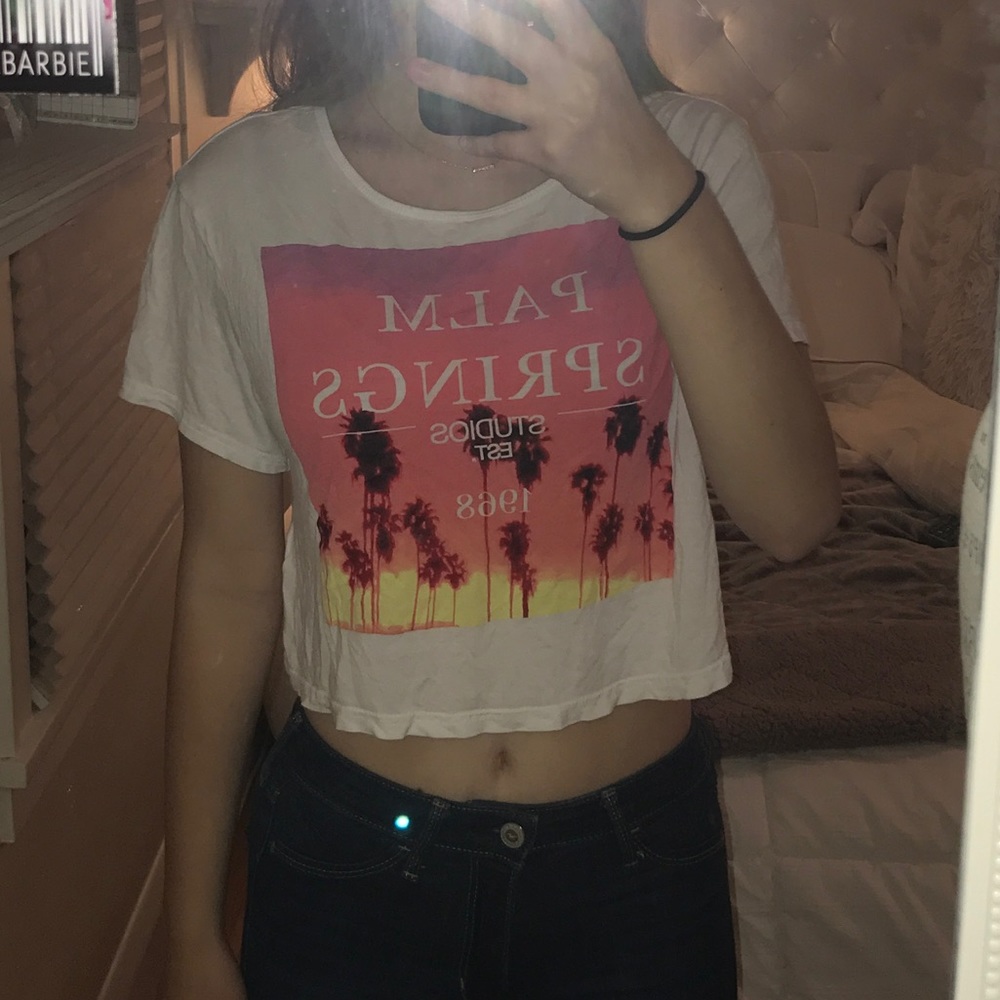 "Palm springs" crop top