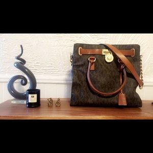 Michael Kors Hamilton large signature brown tote