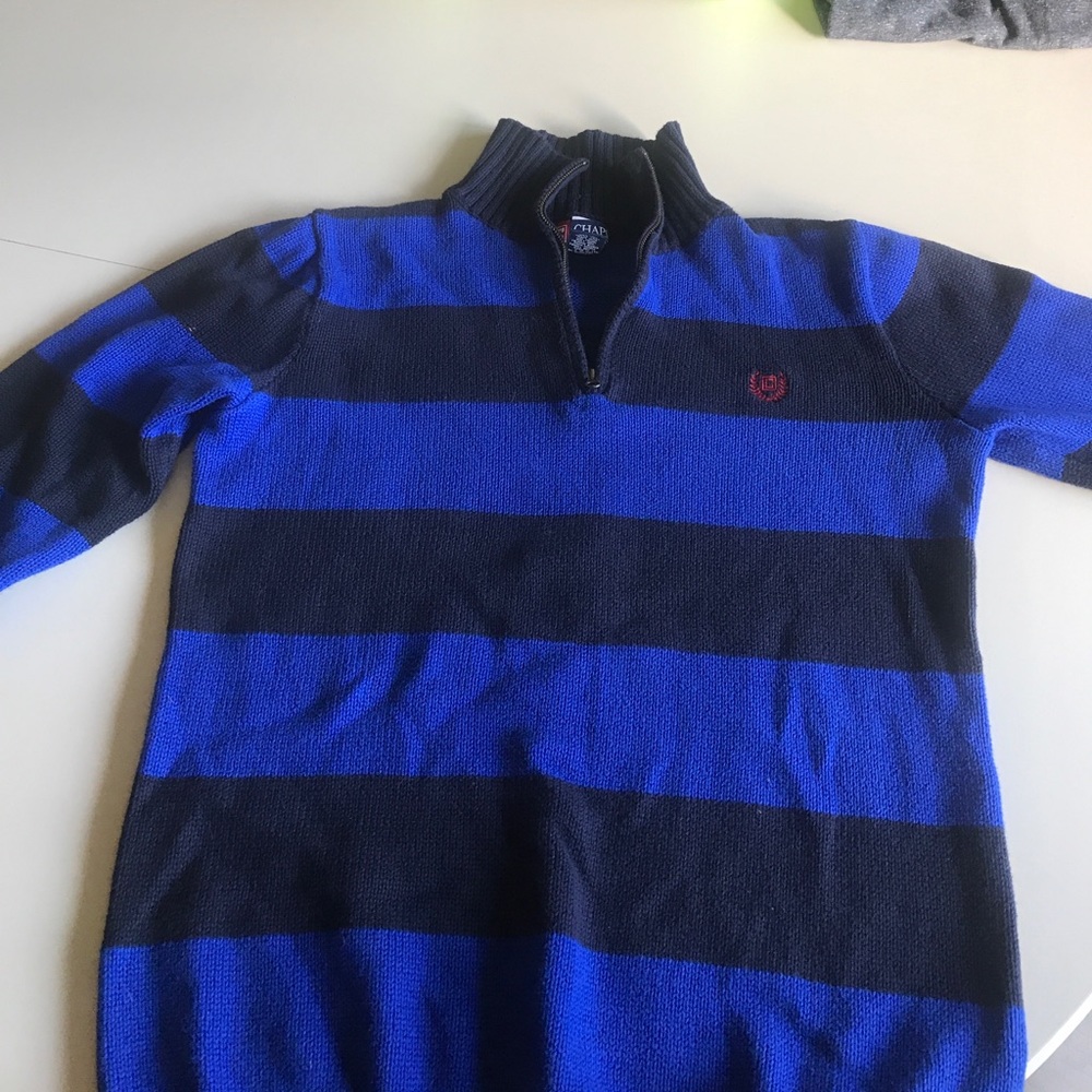 Blue and navy long sleeve Chaps Sweater