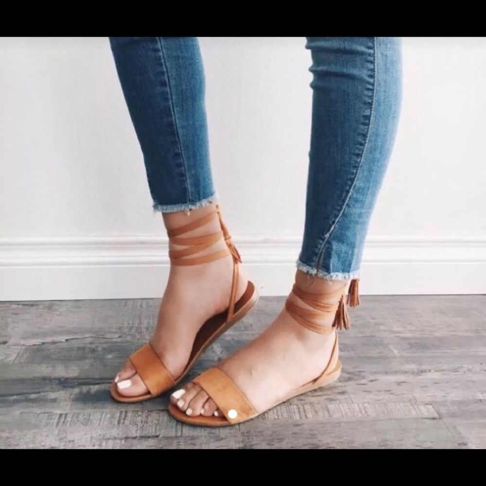Tan Suede Sandals