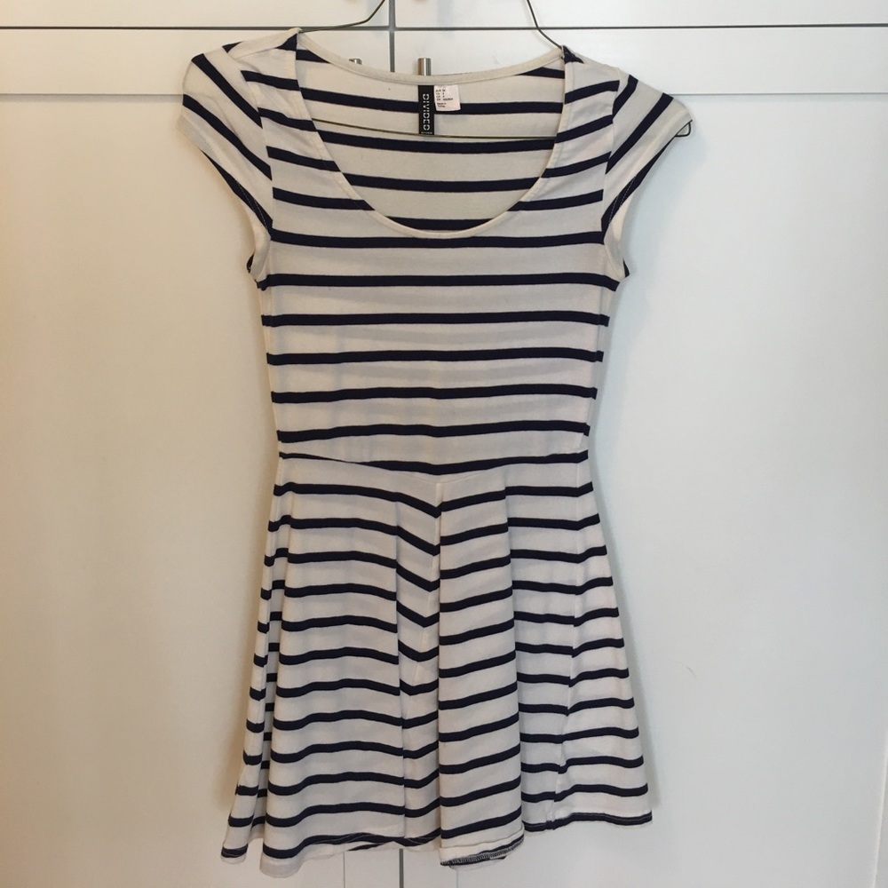 Navy and White Stripe Dress