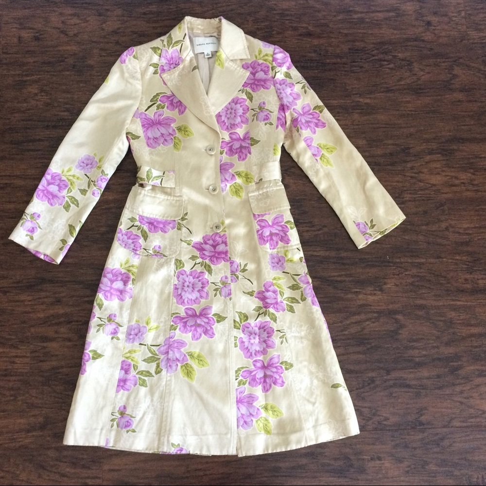Banana Republic floral trench coat | size small