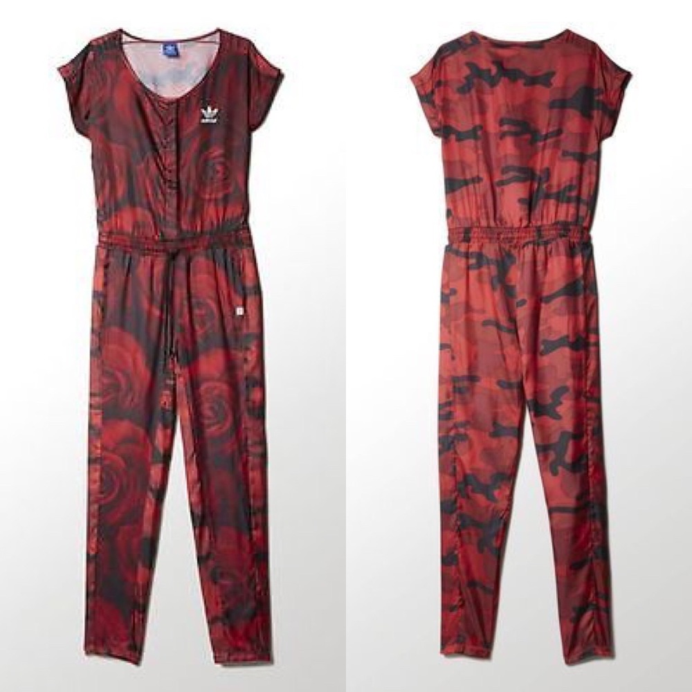 RARE! Adidas originals Red Clash Rose jumper