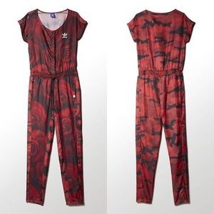 RARE! Adidas originals Red Clash Rose jumper