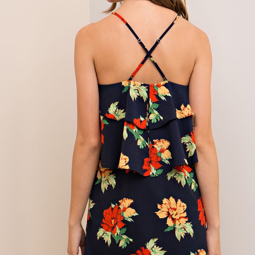 Floral Double-Layer Lace-Up Dress NWT *HOST PICK* - Picture 3 of 3