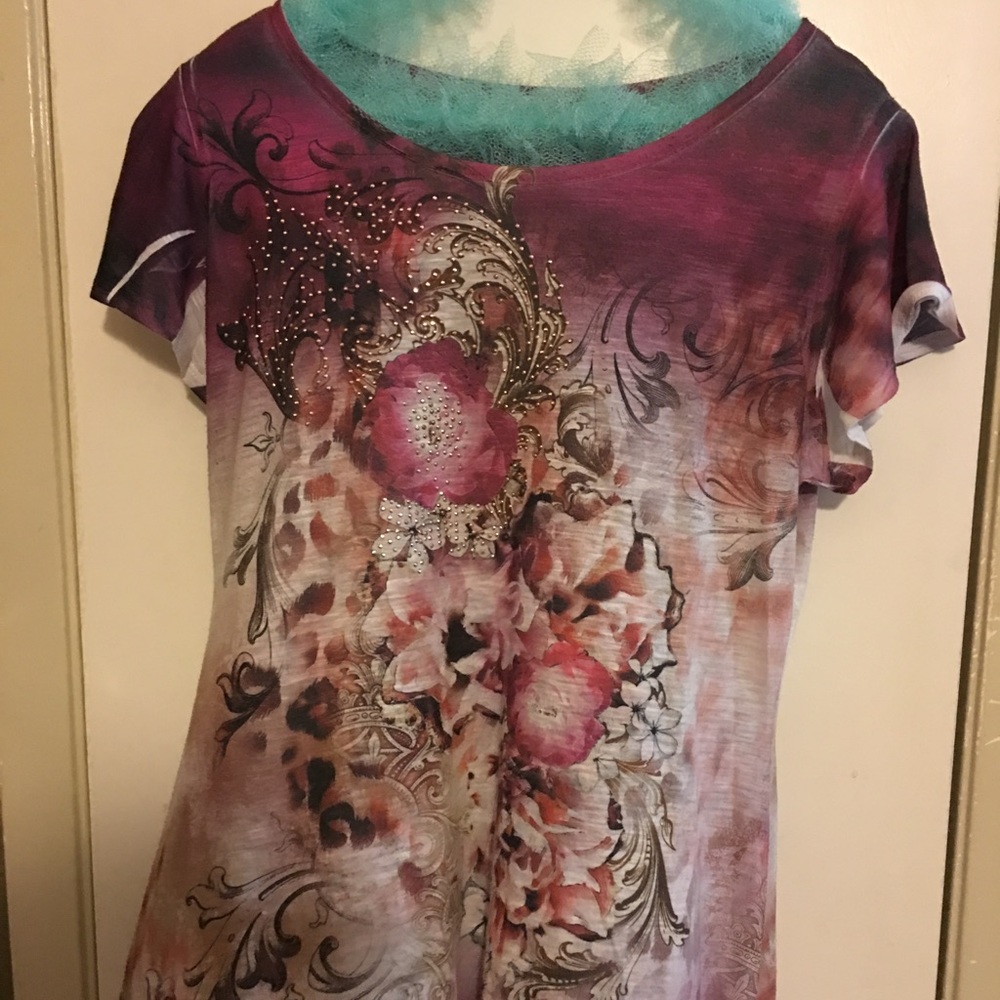 Blouse with bling