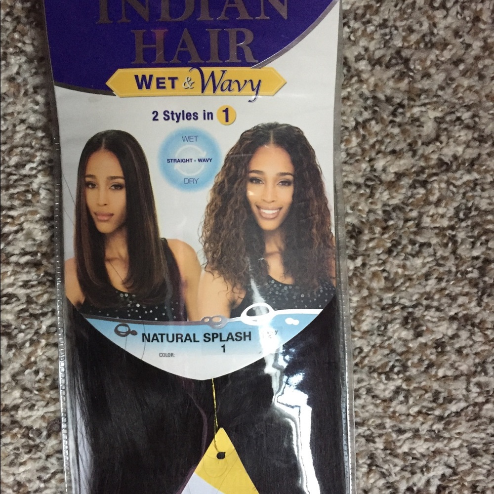Wet & wavy weave  100% human hair. 2-1 style