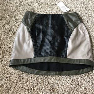 english rose leather skirt