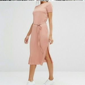 NWT River Island Pink Wrap Dress with Slits