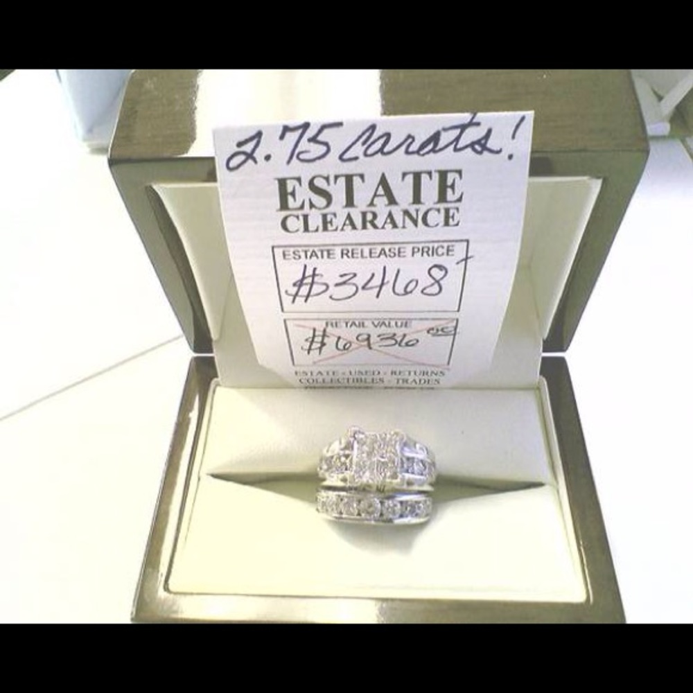 2.75 cttw wedding set white gold