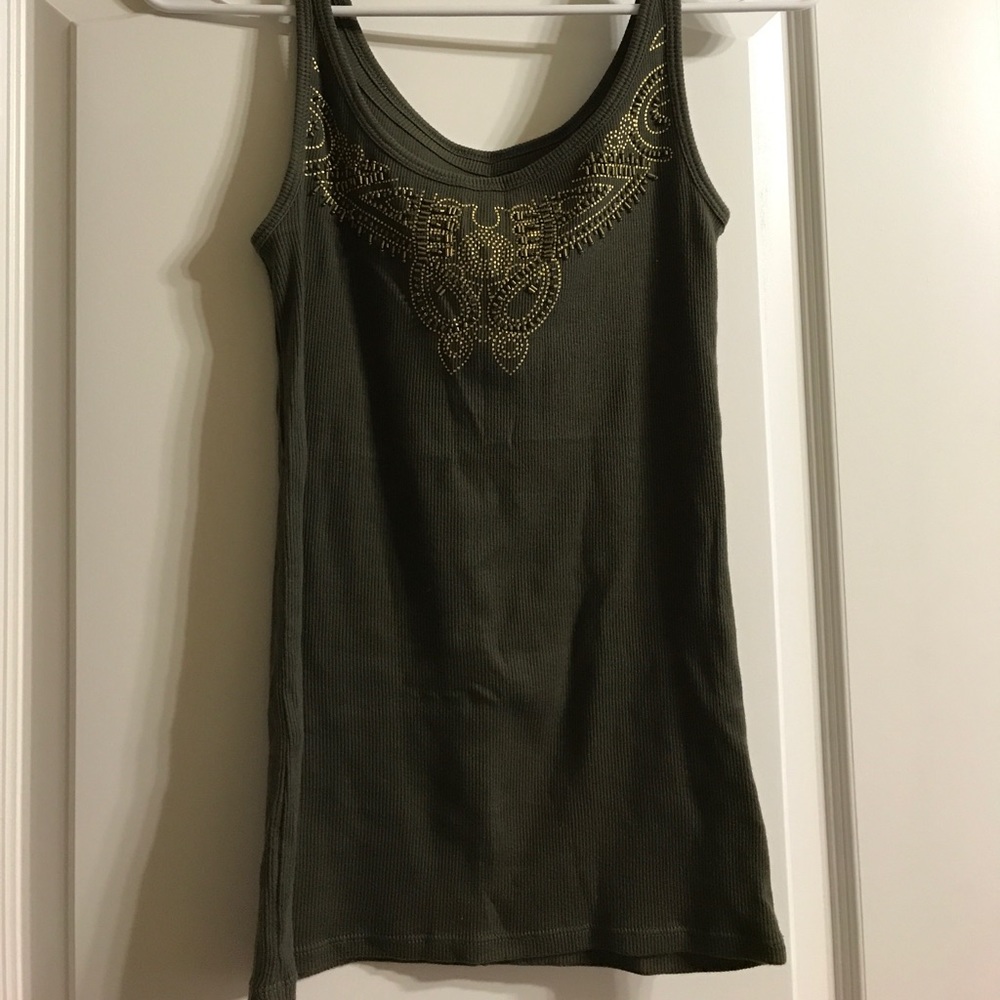 Olive green tank top