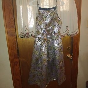 Gorgeous floral metallic dress