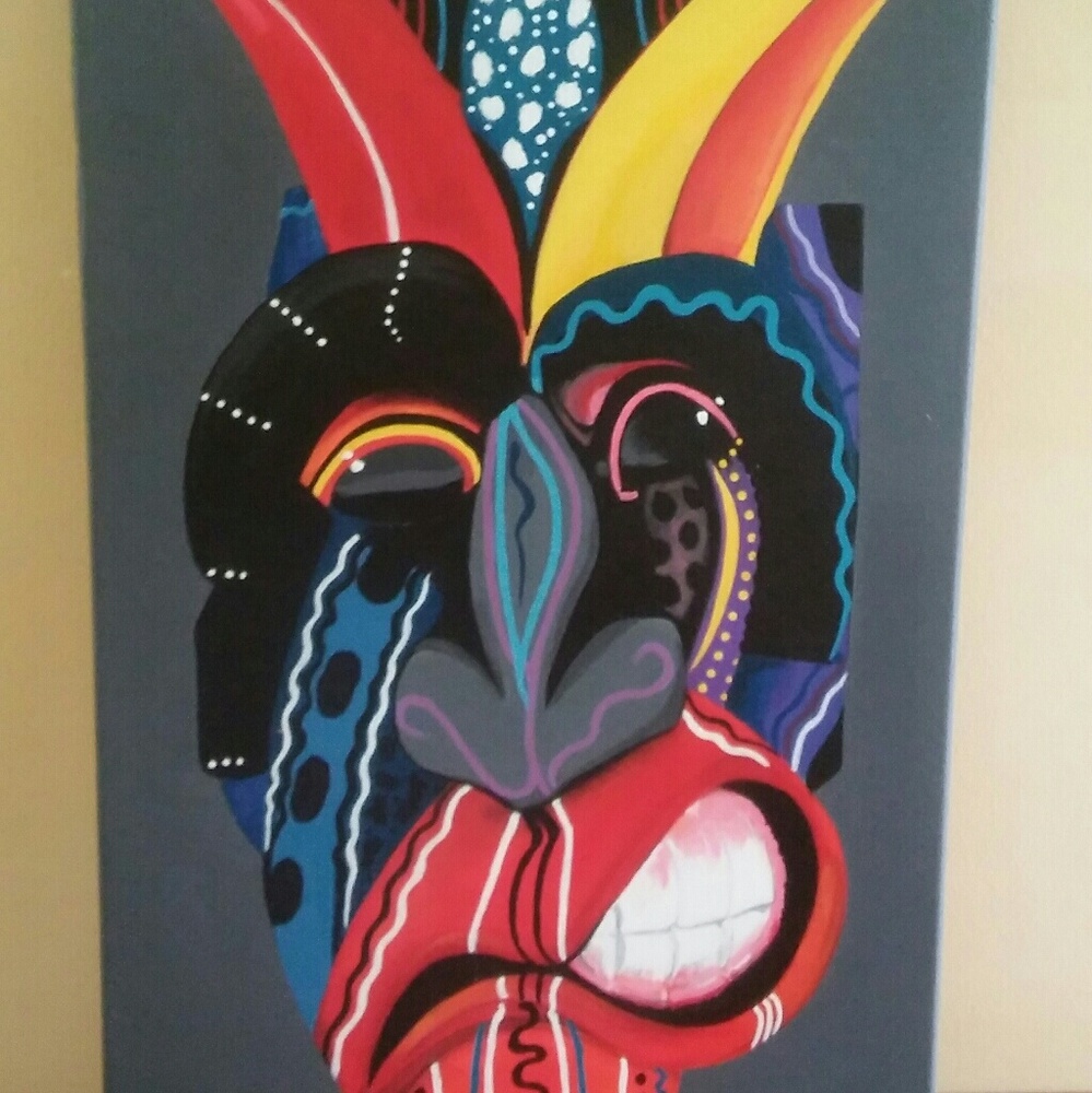 4pc set New Guinea mask replica