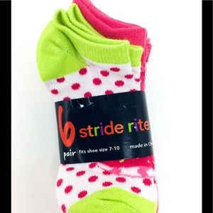 Stride Rite Girls' No Show Socks 6 Pair Size 7-10