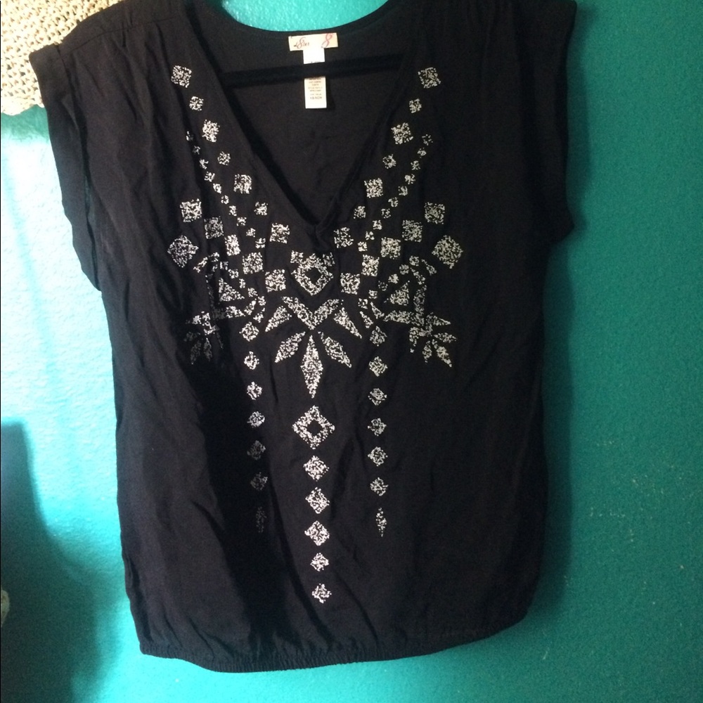Black beaded top