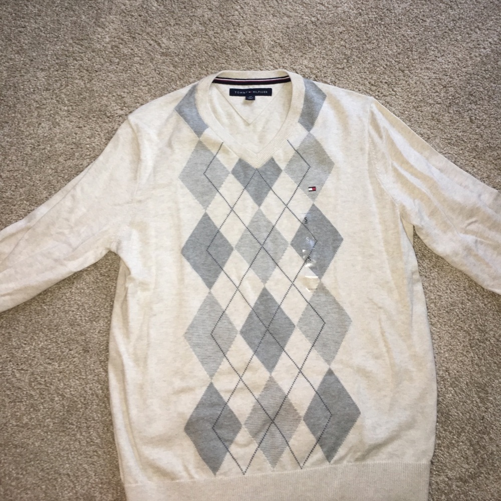 Tommy argyle sweater. Small. New never worn